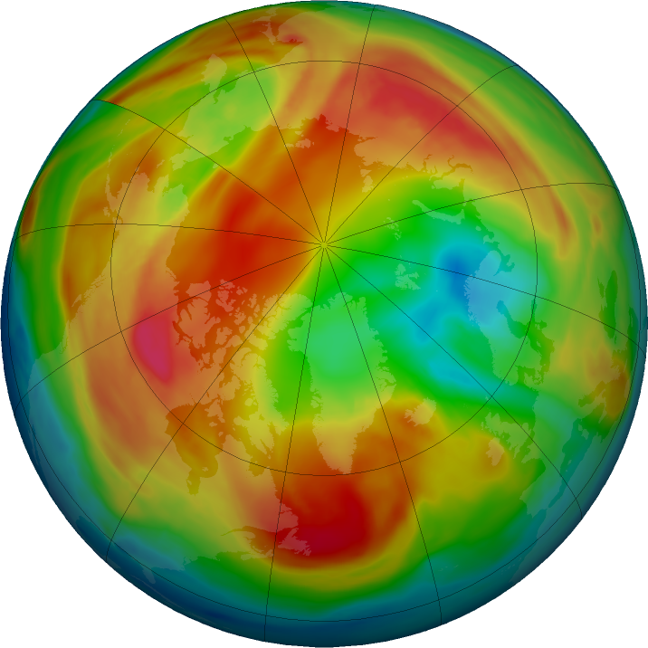 Arctic ozone map for 07 February 2017